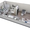 Floor plan: Studio Retreat Courtyard