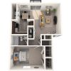 Floor plan: One Bedroom Apartment