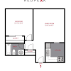 Floor plan: 1 Bed 1 Bath