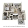 Floor plan: 1 bed / 1 bath