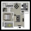 Floor plan: 1BR/1BA - Pennsylvania