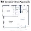 Floor plan: One Bedroom 1 bath