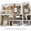 Floor plan: 2BR TYPE B