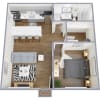 Floor plan: 1X1 R
