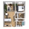 Floor plan: One Bedroom B1