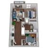 Floor plan: 1 Bed/1 Bath Den-a81.1