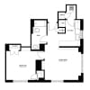 Floor plan: 1Bed 1 Bath