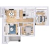 Floor plan: 2 Bedroom, 1 Bathroom - 777 Sq. Ft.