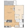 Floor plan: 1 Bed/1 Bath-A5