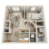 Floor plan: 1 Bedroom