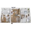 Floor plan: 3 Bed 3.5 Bath Townhome