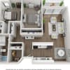 Floor plan: Two Bedroom One Bath
