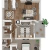 Floor plan: Standard Two Bed Two Bath