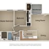 Floor plan: Two Bedroom One Bath