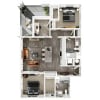 Floor plan: B3 + Den