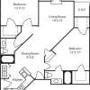 Floor plan: B2 2 Bedroom 2 Bath 1132sf