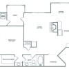 Floor plan: One Bedroom One Bath (803 SF)