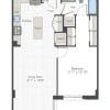 Floor plan: 1 Bed/1 Bath-H5