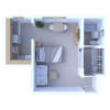 Floor plan: Studio Floor Plan S6 Renovated