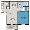 Floor plan: 1 Bedroom 1 Bathroom
