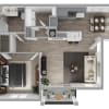 Floor plan: 1BD 1BTH