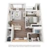 Floor plan: 1 Bed 1 Bath Sage