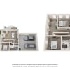 Floor plan: 3 Bed Lunar Twin with 2 Car Garage