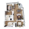 Floor plan: Two Bed - F