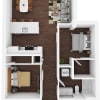 Floor plan: 2 Bed/2 Bath-F8