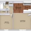 Floor plan: One Bedroom