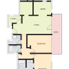 Floor plan: 2 x 2 Cavanaugh