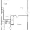 Floor plan: 1 Bedroom, 1 Bath Small