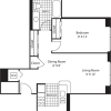 Floor plan: One Bedroom 729