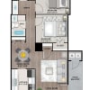 Floor plan: 2 x 2 B3