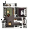 Floor plan: 1 Bedroom C