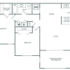 Floor plan: Two Bedroom One Bath (1190 SF)