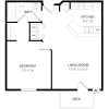 Floor plan: 1x1