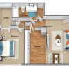 Floor plan: 1 bedroom, 1 bathroom