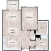 Floor plan: 1 Bed 1 Bath D