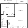 Floor plan: 1 Bedroom F