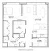 Floor plan: Michelangelo  (1 BR DEN)