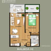 Floor plan: 1 Bedroom 1 Bathroom