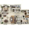 Floor plan: Aqua - Bellagio
