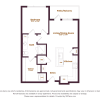 Floor plan: One Bedroom One Bath (A4.17)