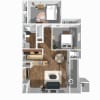 Floor plan: 2x1