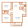 Floor plan: 2x1