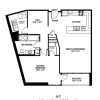 Floor plan: A7 - One Bedroom  with Den One Bath