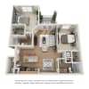 Floor plan: 2x2 Patio