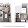 Floor plan: 1-Bedroom 1-Bath w/ Loft | 883 sqft