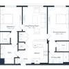 Floor plan: C2M2 | 2 Bed | 2 Bath